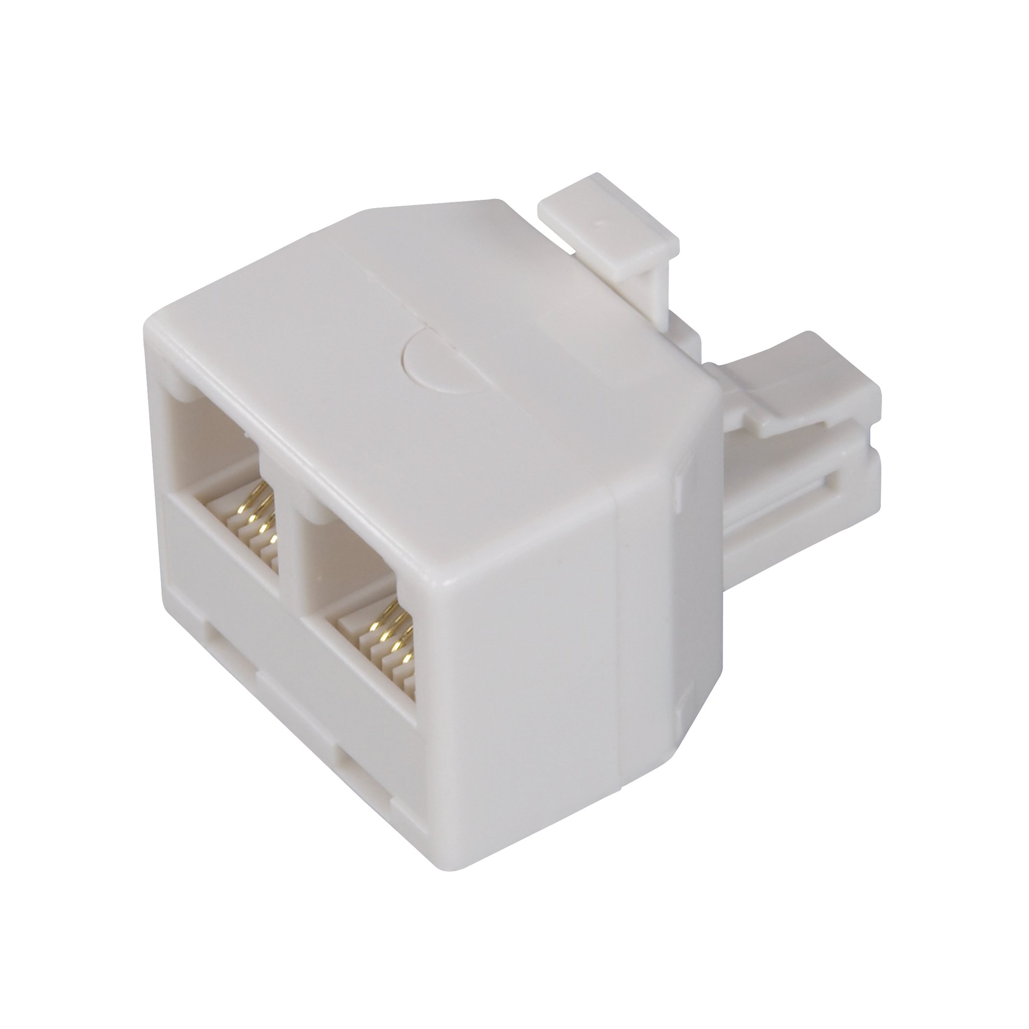 Zenith White Duplex Phone Line Wall Jack Adapter Shop Electronics at HEB