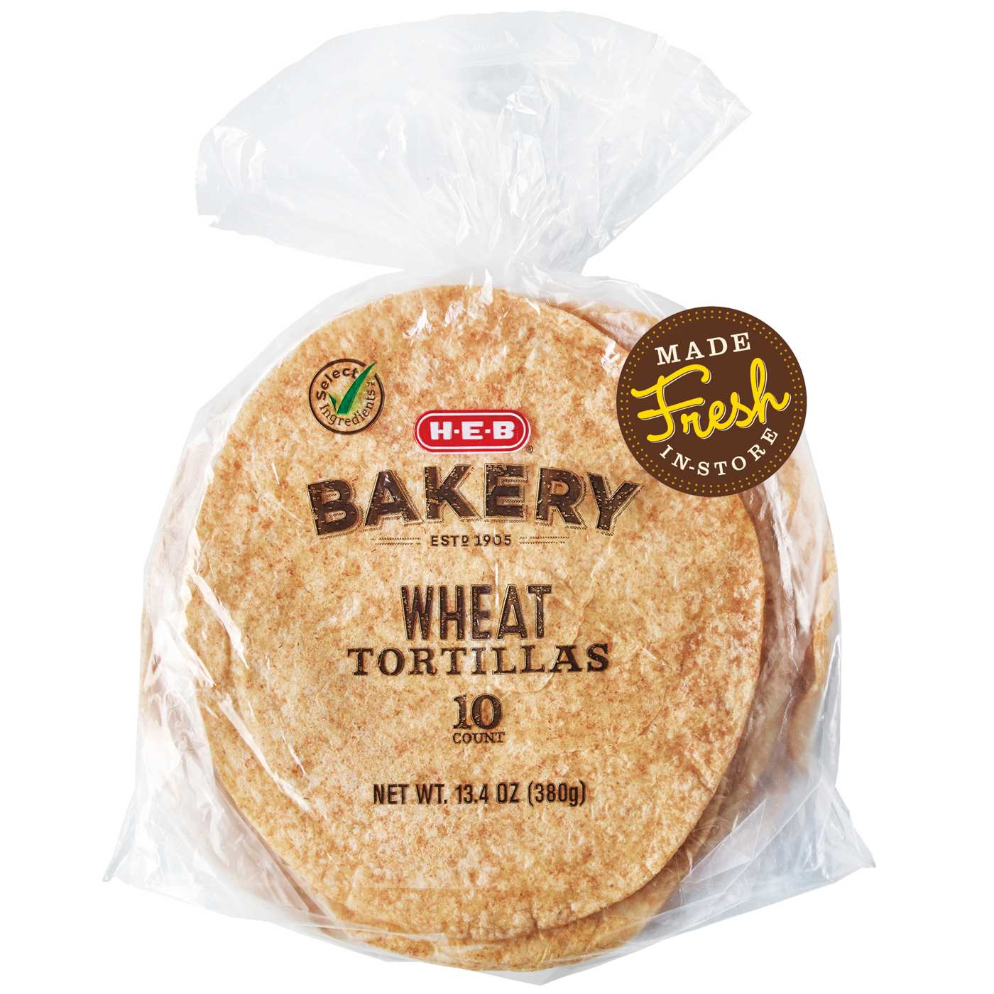 H-E-B Bakery Wheat Flour Tortillas; image 1 of 2