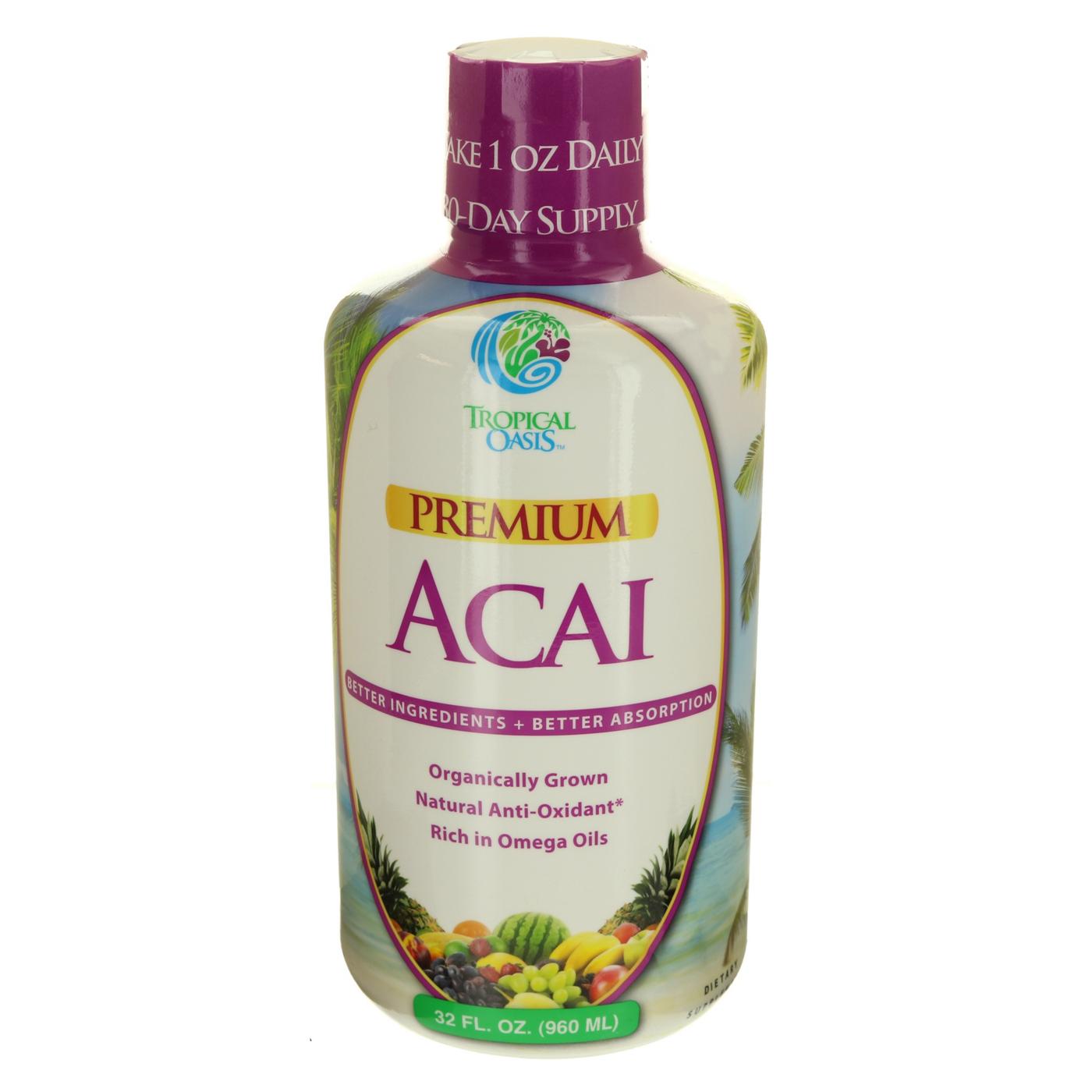 Tropical Oasis Acai Pure 100% Juice; image 1 of 2