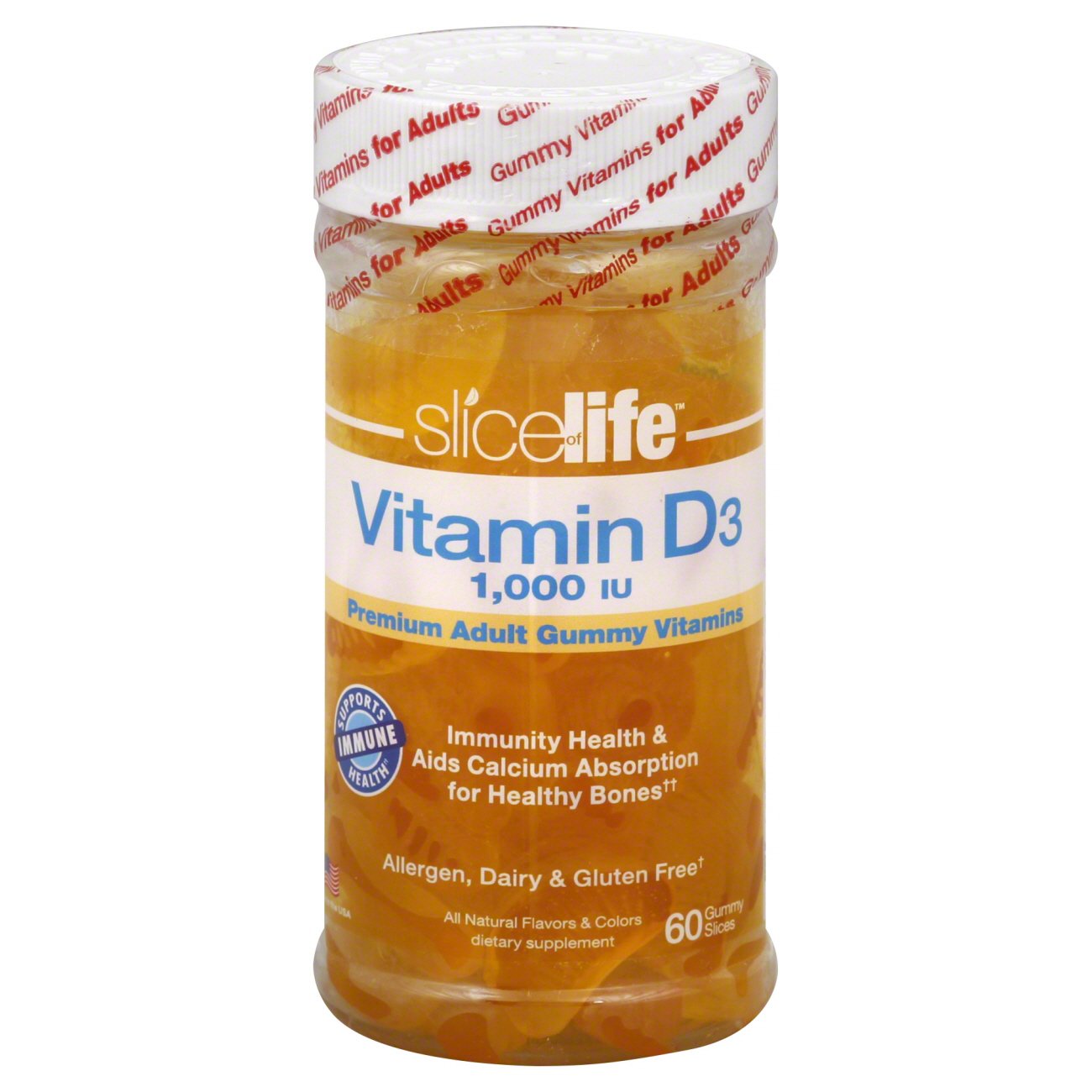 Slice Of Life Vitamin D3 1000 IU Adult Gummy Slices Shop Vitamins AZ