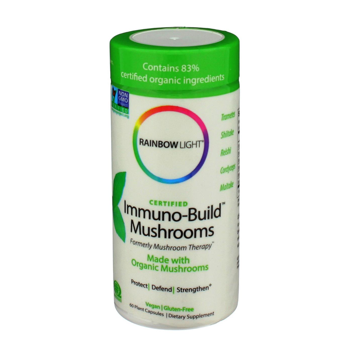 Rainbow Light Certified Immuno-Build Mushrooms Capsules; image 1 of 2