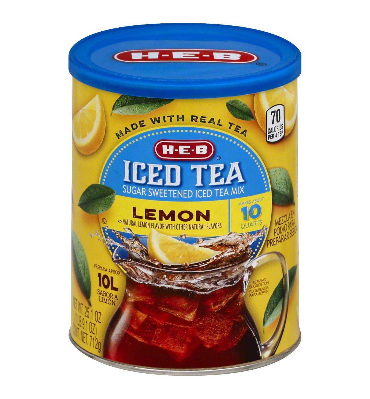 H-E-B Sugar Sweetened Iced Tea Mix - Lemon; image 2 of 2