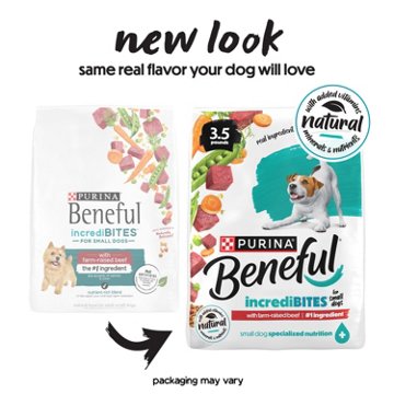 Beneful Purina Incredibites Natural Small Breed Dry Dog Food - Farm-Raised Beef