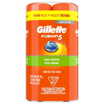 Gillette Fusion5 Shave Gel - Ultra Sensitive, 2 pk