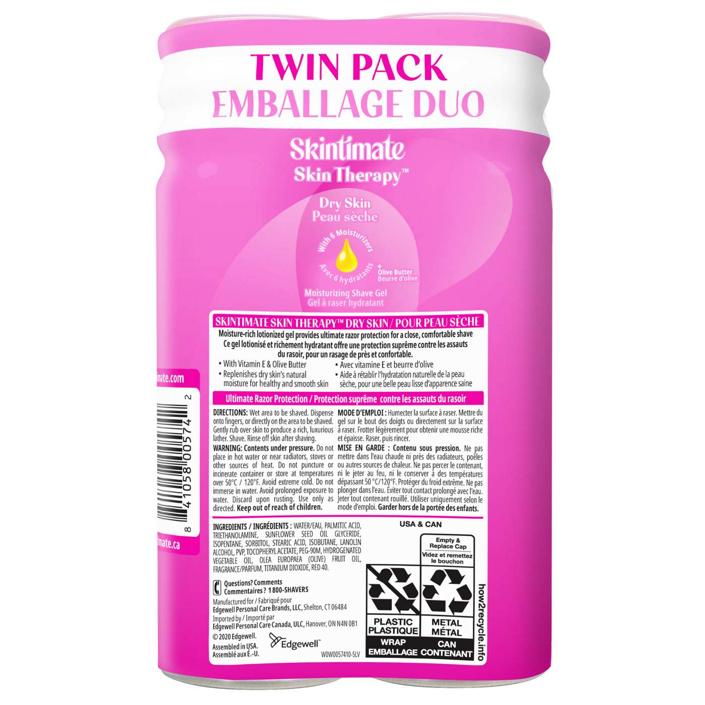 Skintimate Skin Therapy Dry Skin Shave Gel - Twin Pack; image 3 of 6