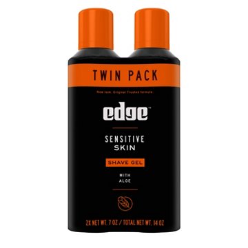 Edge Sensitive Skin Shave Gel with Aloe, Twin Pack, 14 oz