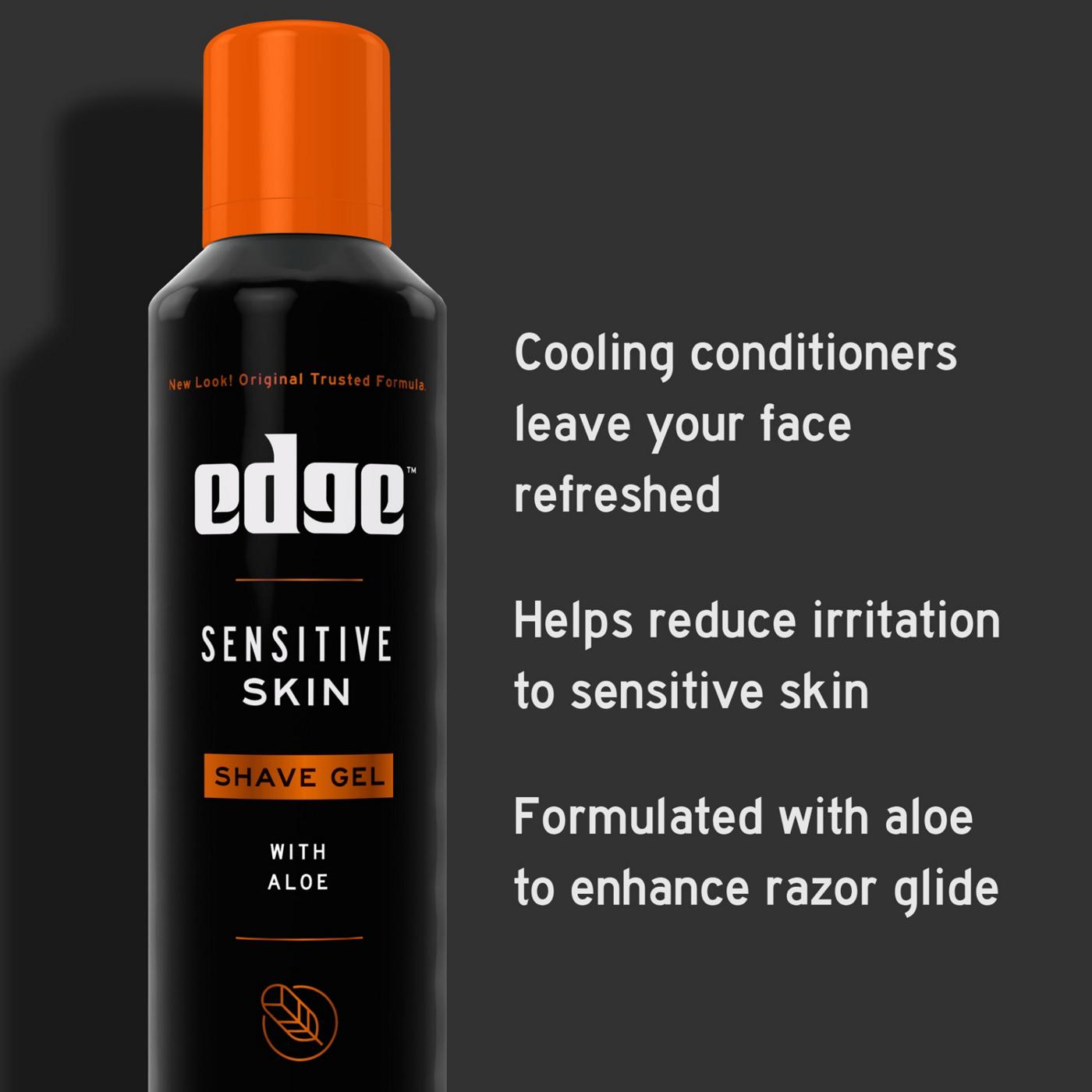 Edge Sensitive Skin Shave Gel with Aloe, Twin Pack; image 3 of 9