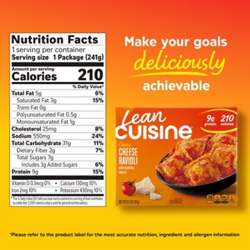 Lean Cuisine 9g Protein Cheese Ravioli Frozen Meal