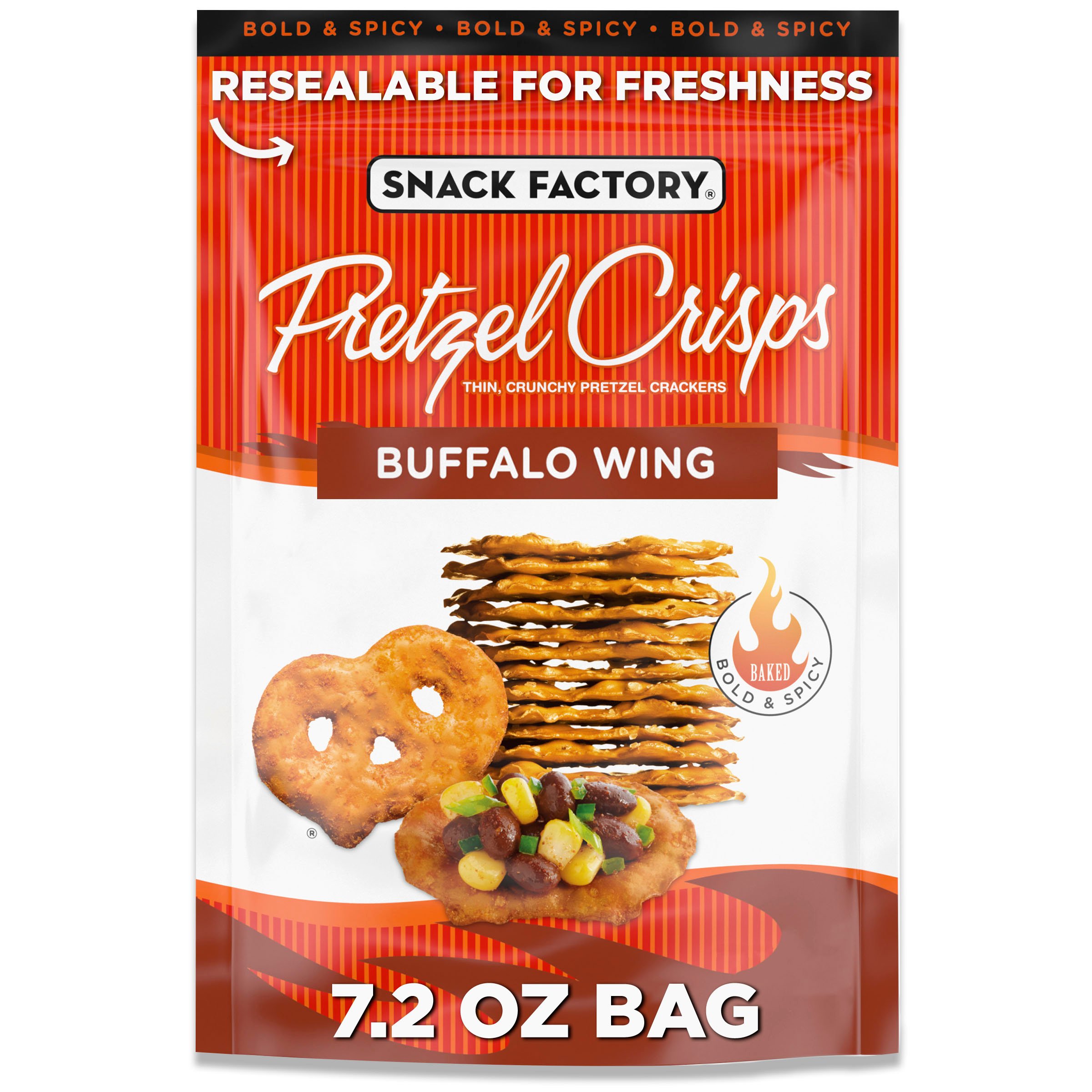 Snack Factory Pretzel Crisps Buffalo Wing Shop Chips at HEB