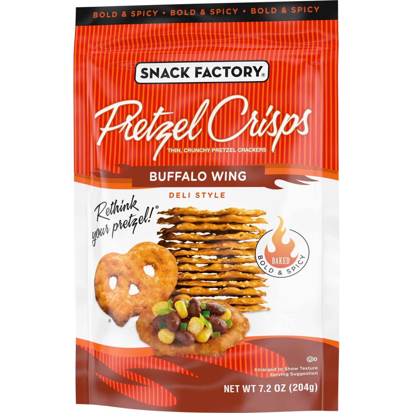 Snack Factory Buffalo Wing Pretzel Crisps; image 4 of 9