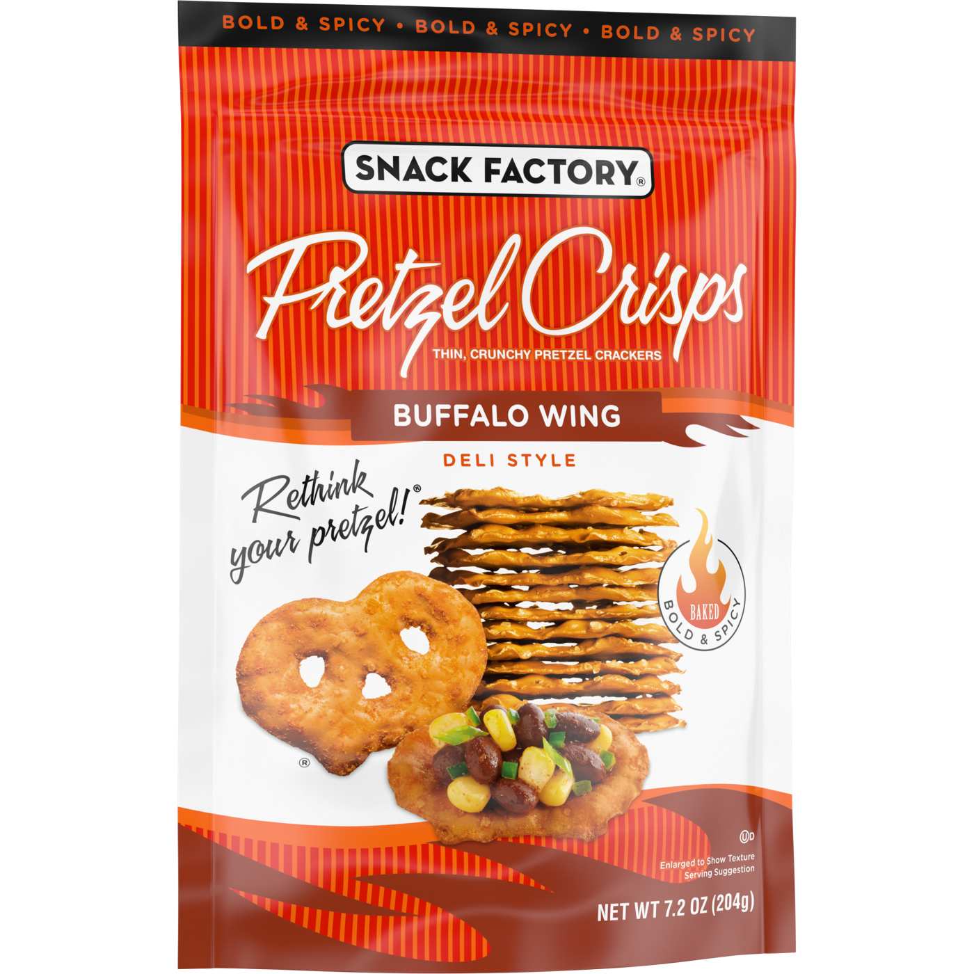 Snack Factory Buffalo Wing Pretzel Crisps; image 7 of 9