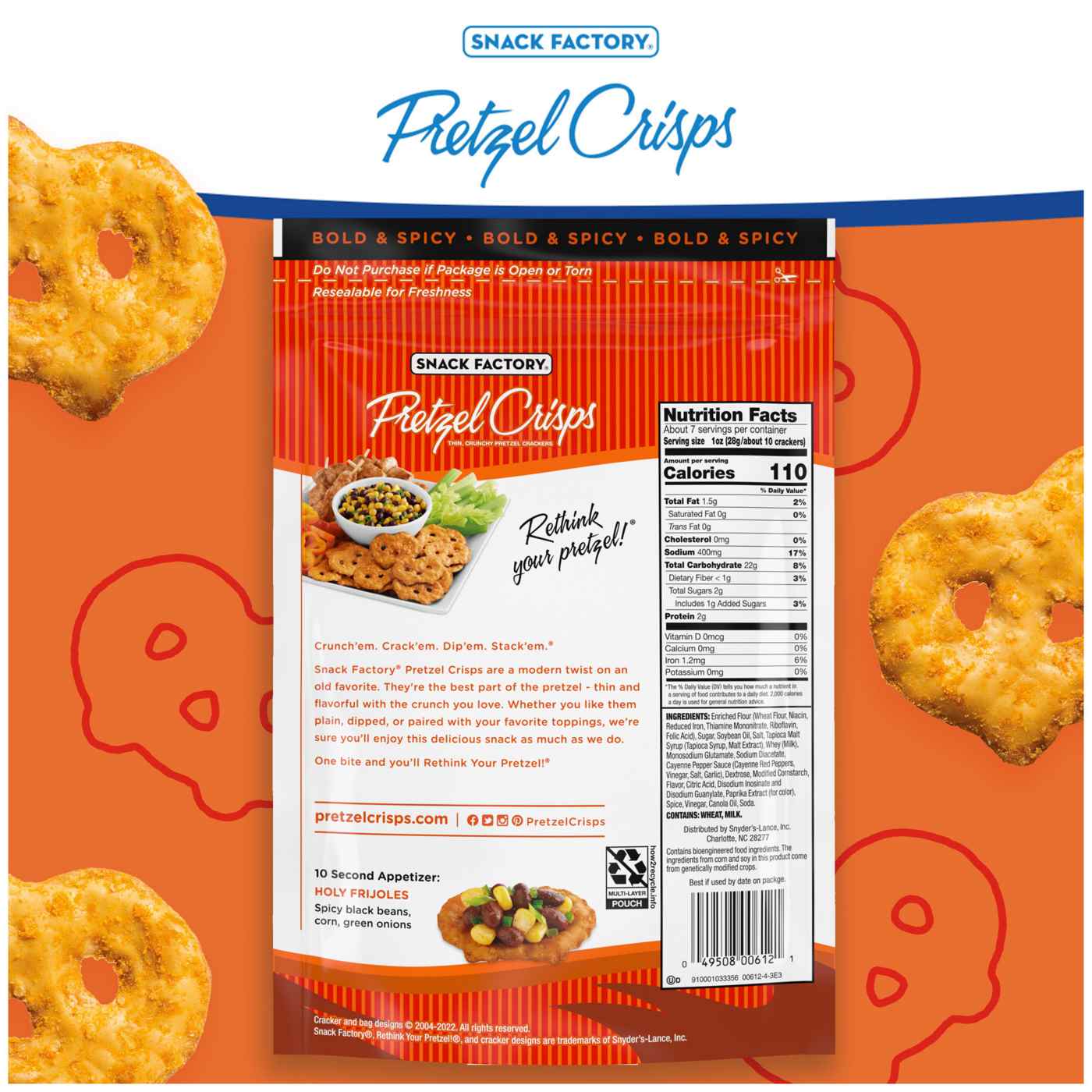 Snack Factory Buffalo Wing Pretzel Crisps; image 9 of 9