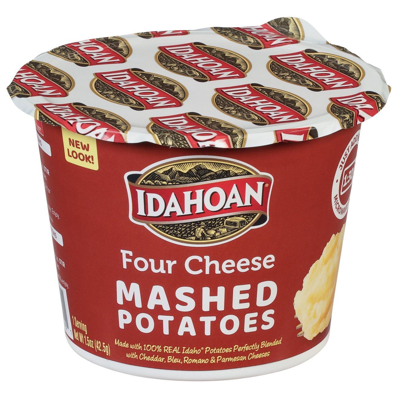 Idahoan Microwaveable Four Cheese Mashed Potatoes Shop Pantry Meals at HEB