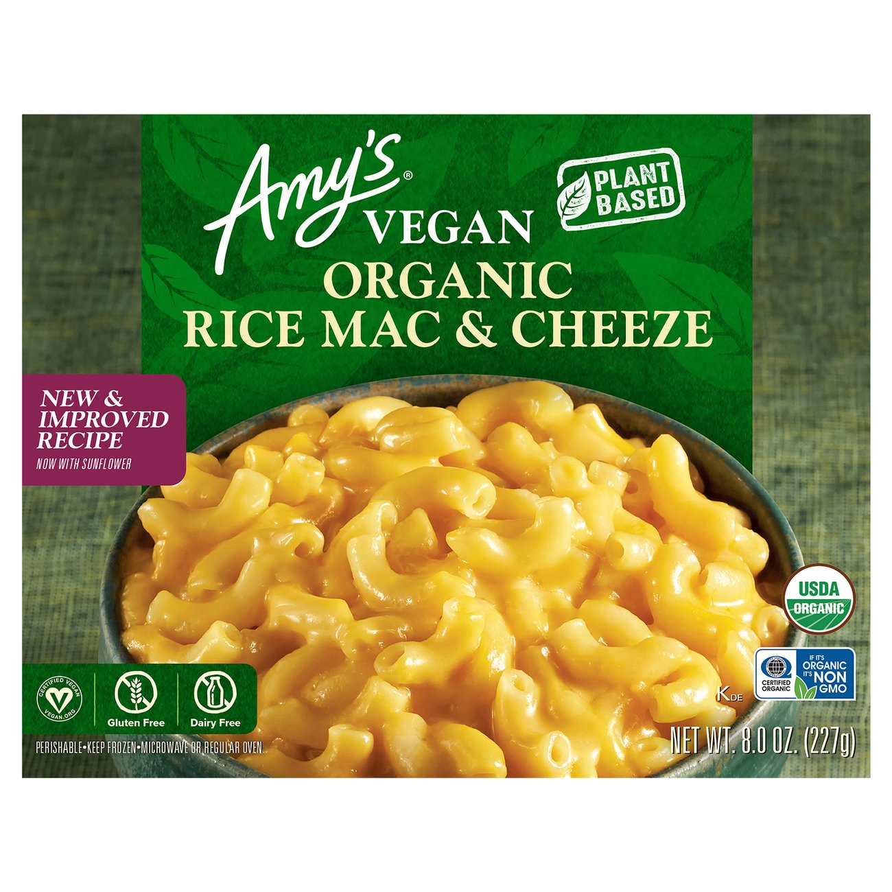Amy's Vegan Organic Rice Mac & Cheeze Frozen Meal Shop Entrees