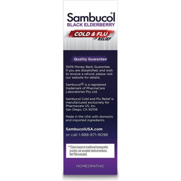 Sambucol Black Elderberry Homeopathic Cold & Flu Relief Quick Dissolve Tablets, 30 ct