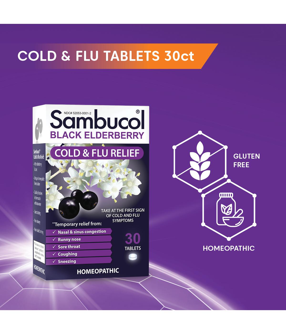 Sambucol Homeopathic Cold & Flu Relief Tablets; image 4 of 9