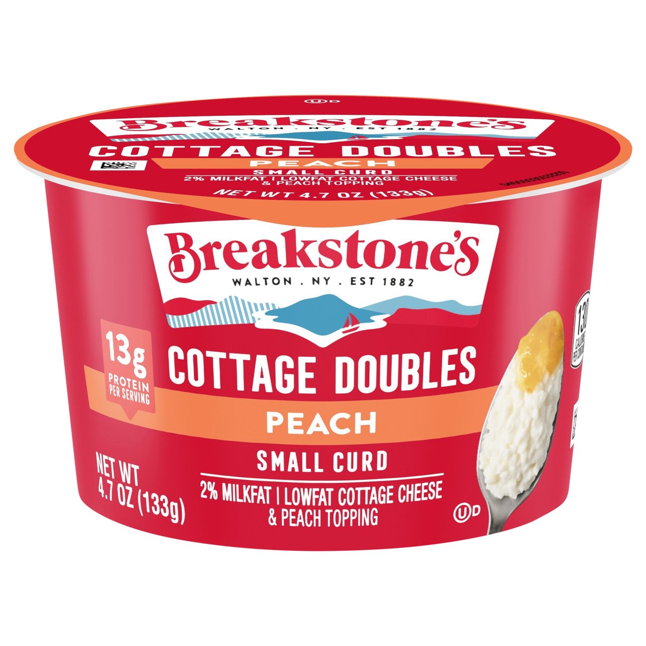 Breakstone's 100 Calorie Peach Cottage Doubles - Shop Cottage Cheese At ...