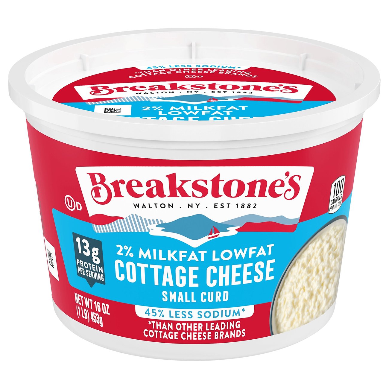 Breakstone S 2 Milkfat Lowfat Small Curd Cottage Cheese Shop Cottage Cheese At H E B