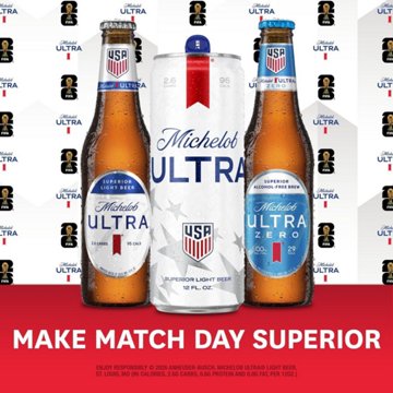 Michelob ULTRA Superior Light American Lager Beer Cans, 30 pack, 12 oz