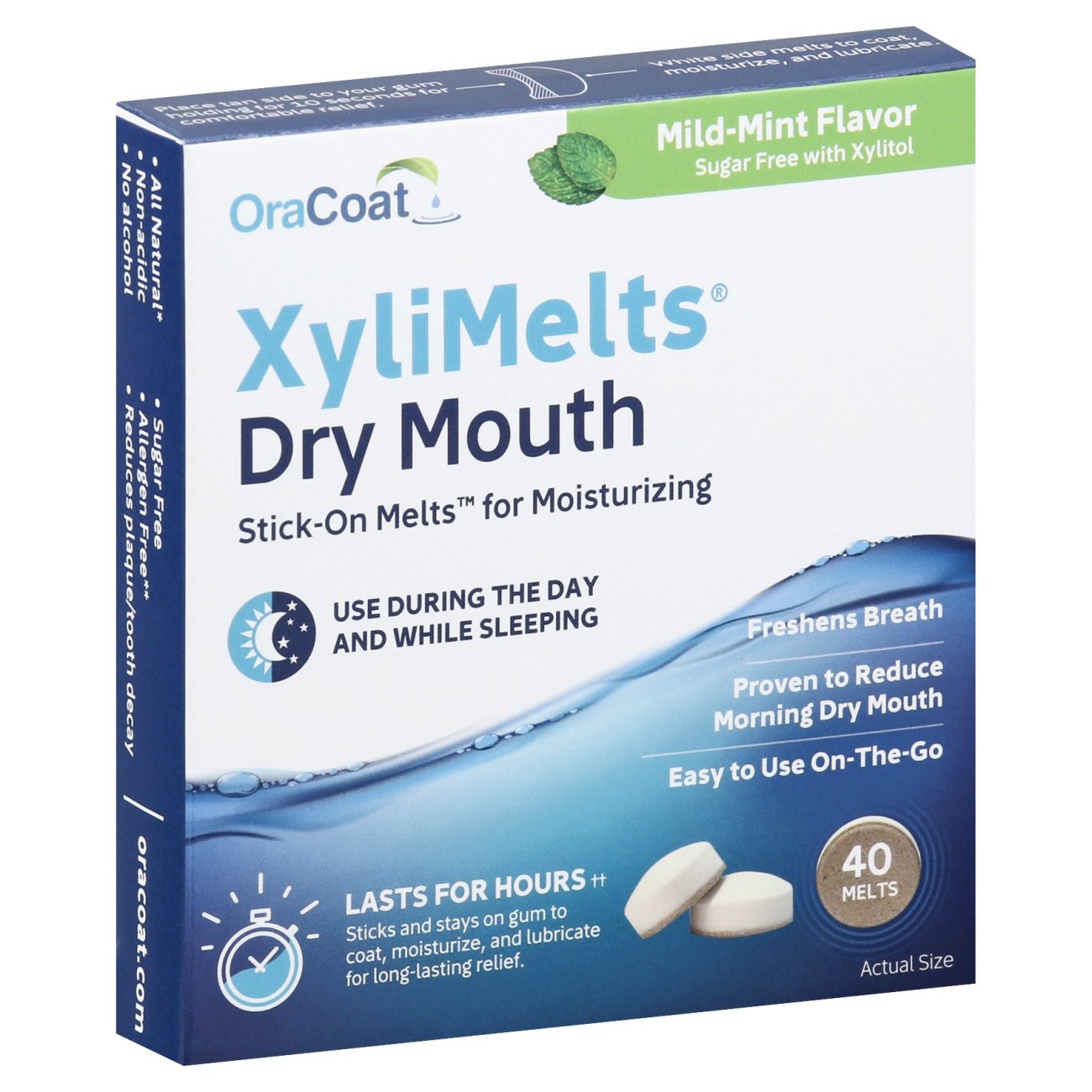Oracoat Xylimelts Xylimelts For Dry Mouth Mild Mint Discs Shop Mouthwash at HEB