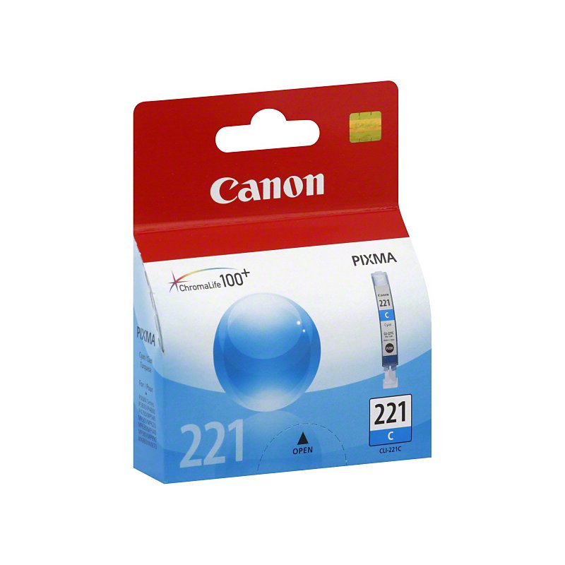 Canon Pixma Cyan #221 Ink Cartridge (CLI-221C) - Shop Canon Pixma Cyan