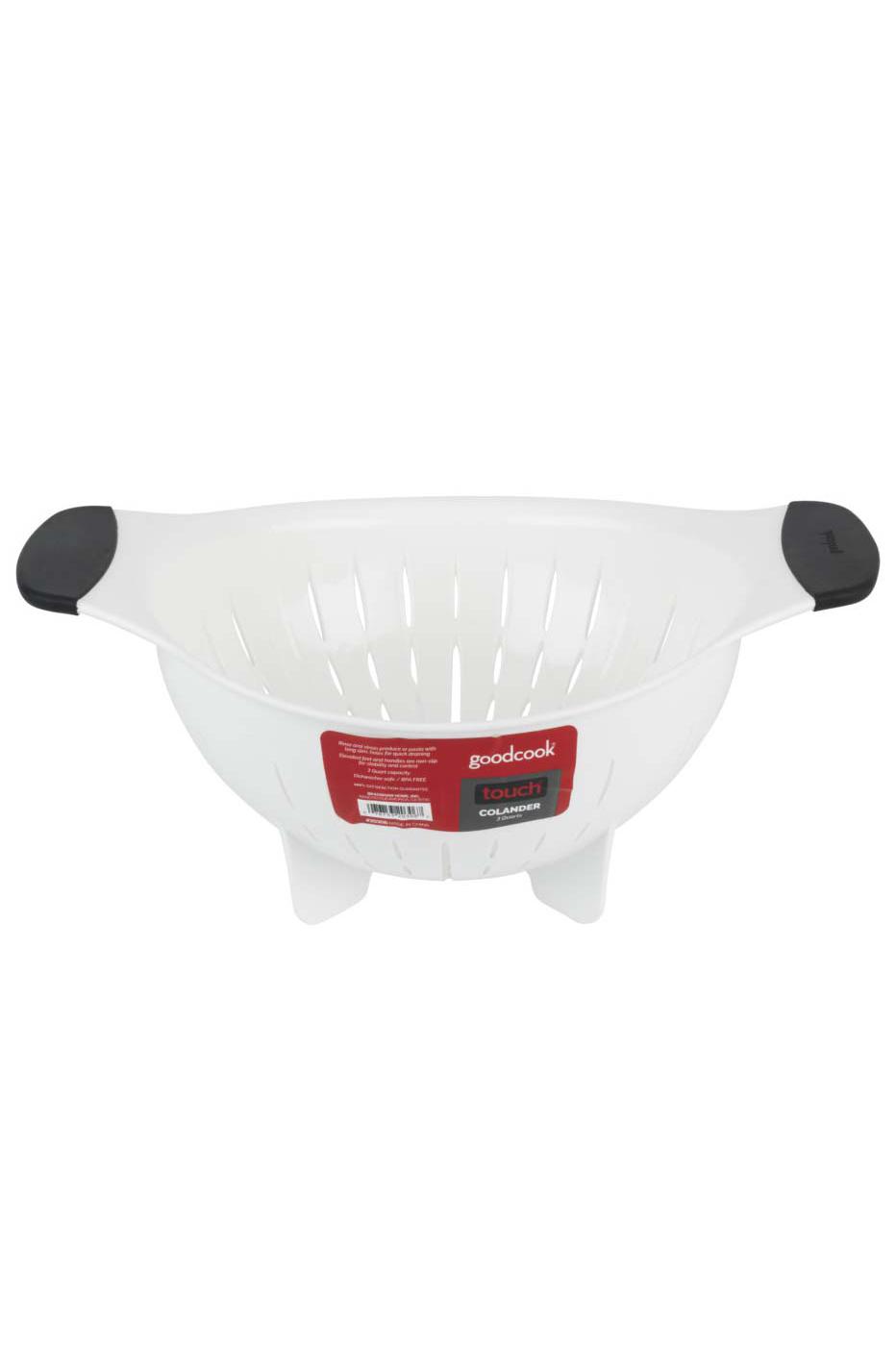 GoodCook Touch Plastic Colander - White; image 1 of 4