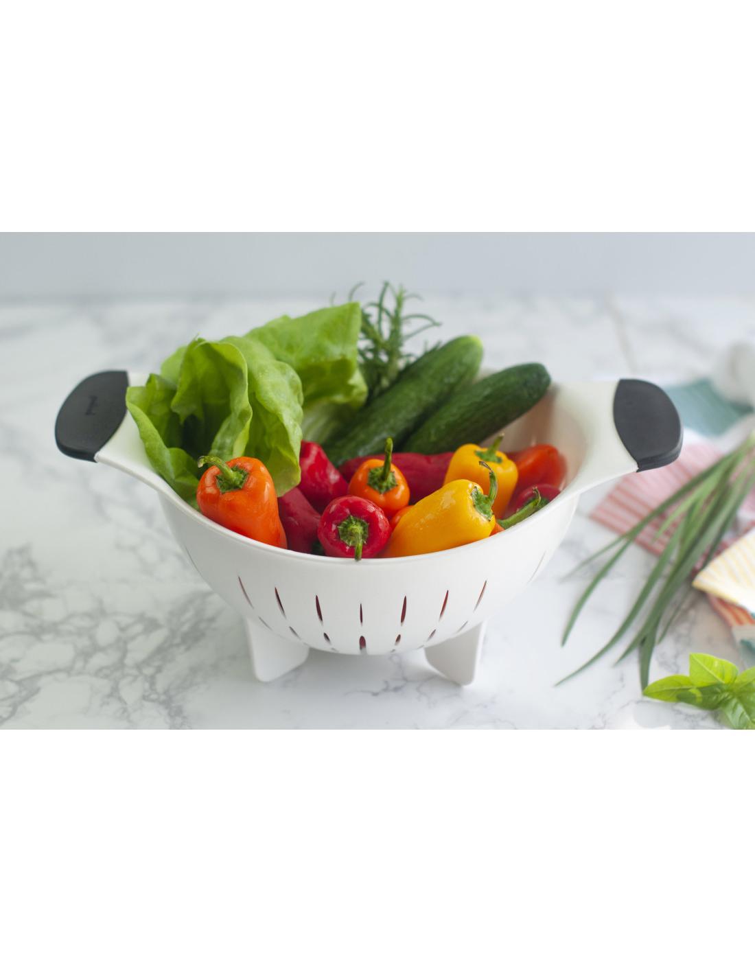 GoodCook Touch Plastic Colander - White; image 2 of 4