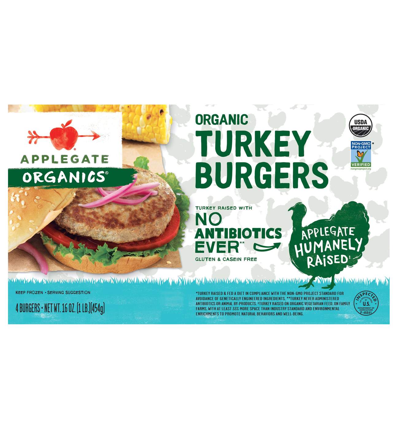 Applegate Organics Turkey Burgers; image 1 of 3