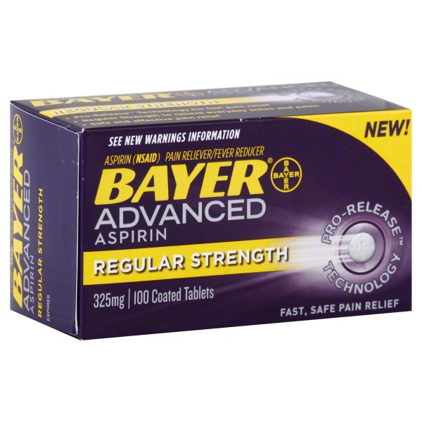 Bayer Advanced Aspirin Regular Strength Pain Reliever/Fever Reducer 325