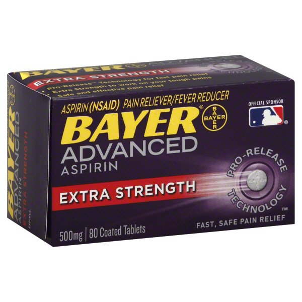 Bayer Advanced Aspirin Extra Strength Pain Reliever/Fever Reducer 500