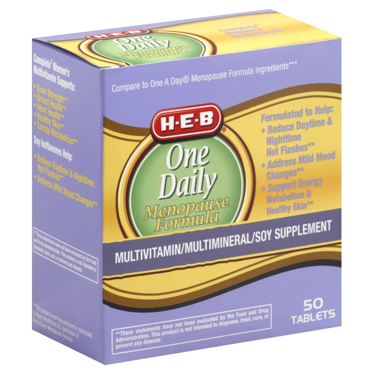 HEB One Daily Menopause Formula Multivitamin/Multimineral/Soy Tablets