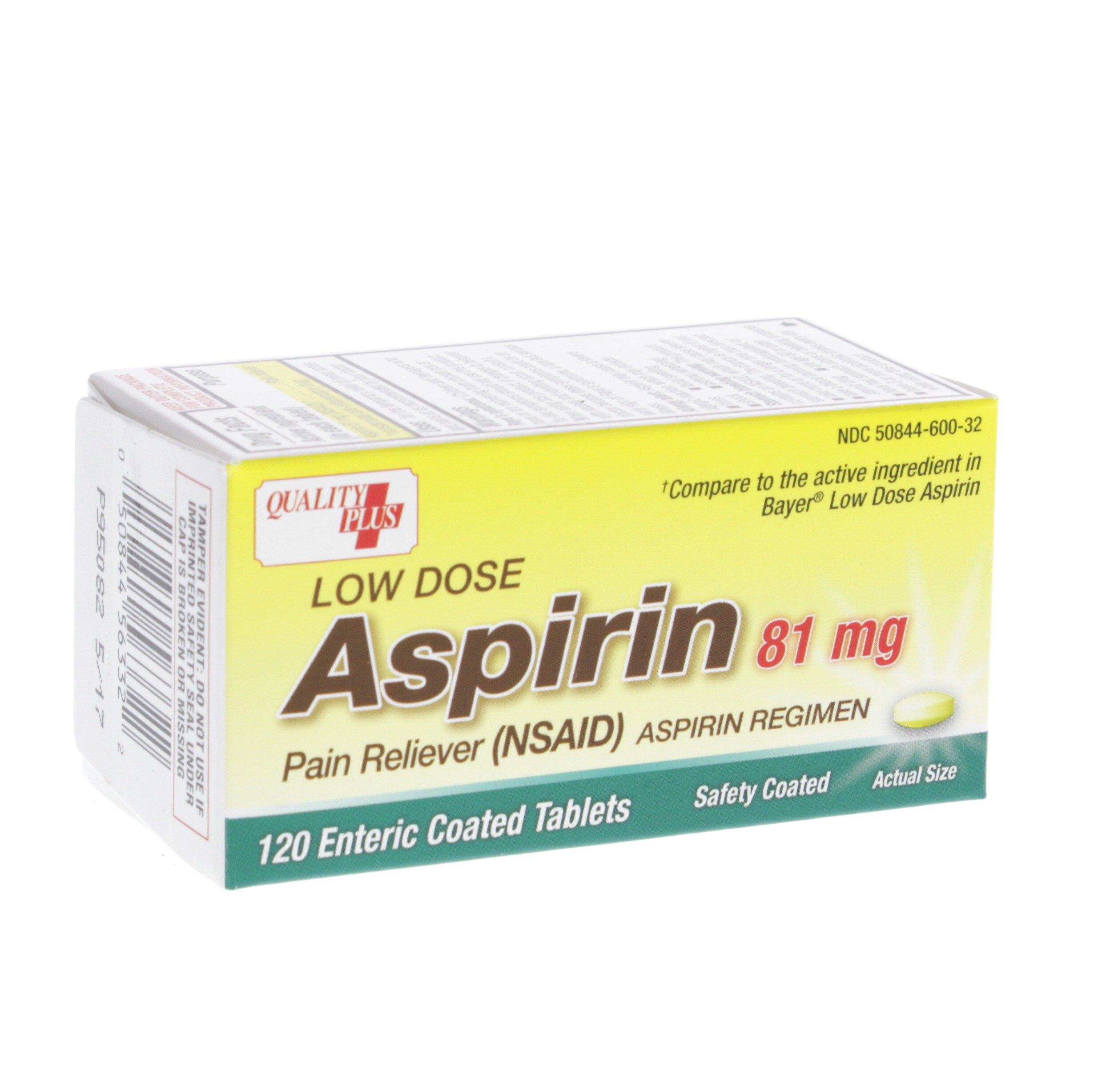 Quality Plus Low Dose Aspirin 81 mg Tablets Shop Pain Relievers at HEB