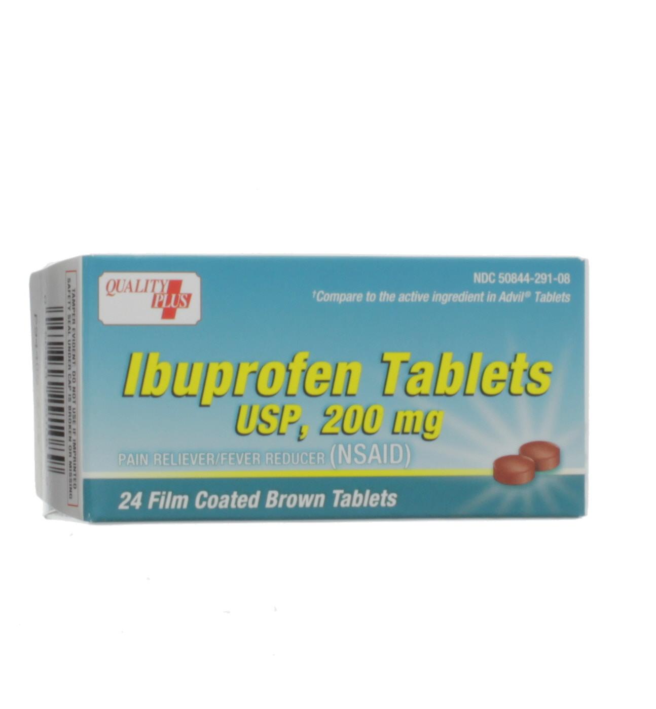 Quality Plus Ibuprofen Tablets, 200 mg; image 1 of 4