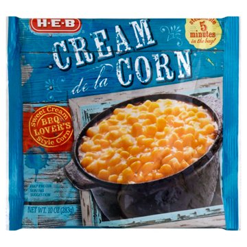 H-E-B Frozen Steamable Cream de la Corn, 10 oz