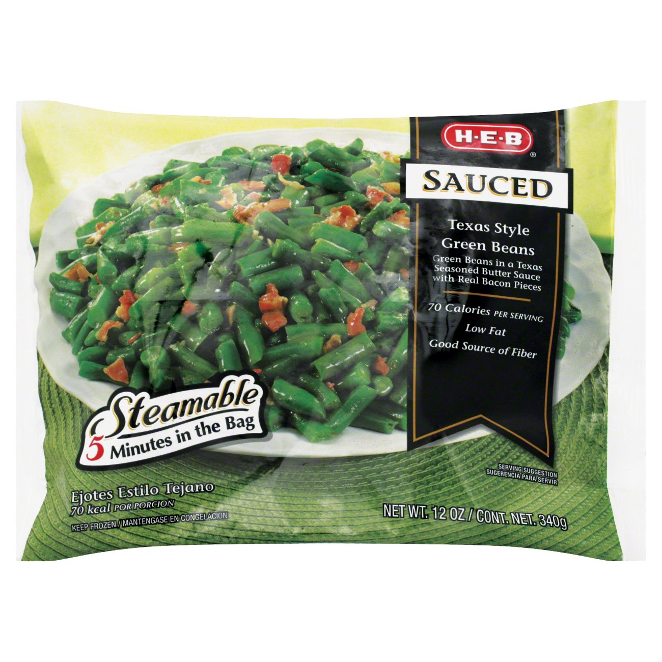 Great Value Frozen Cut Green Beans, 12 oz Steamable Bag