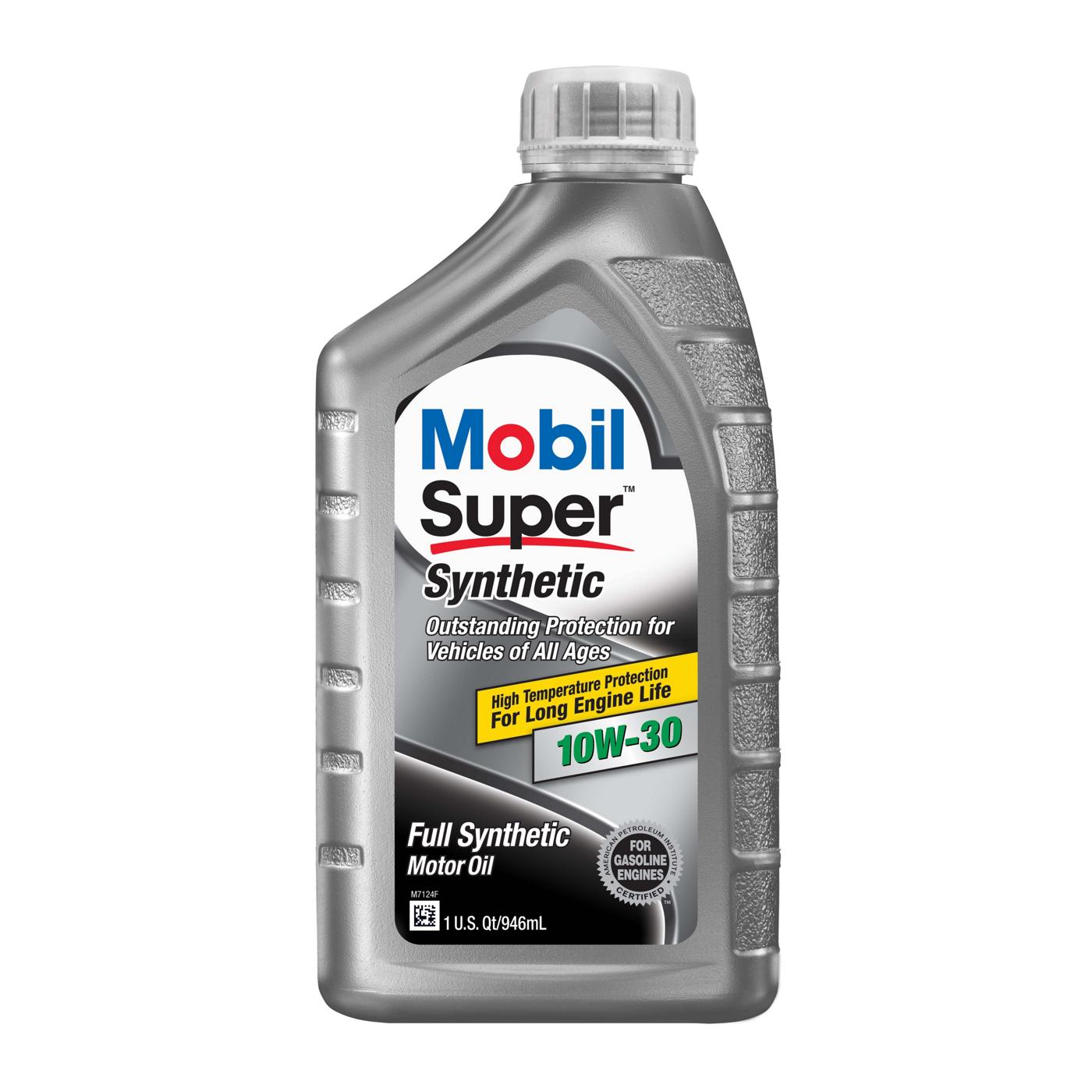 Mobil Super Synthetic Motor Oil 10W-30; image 1 of 2