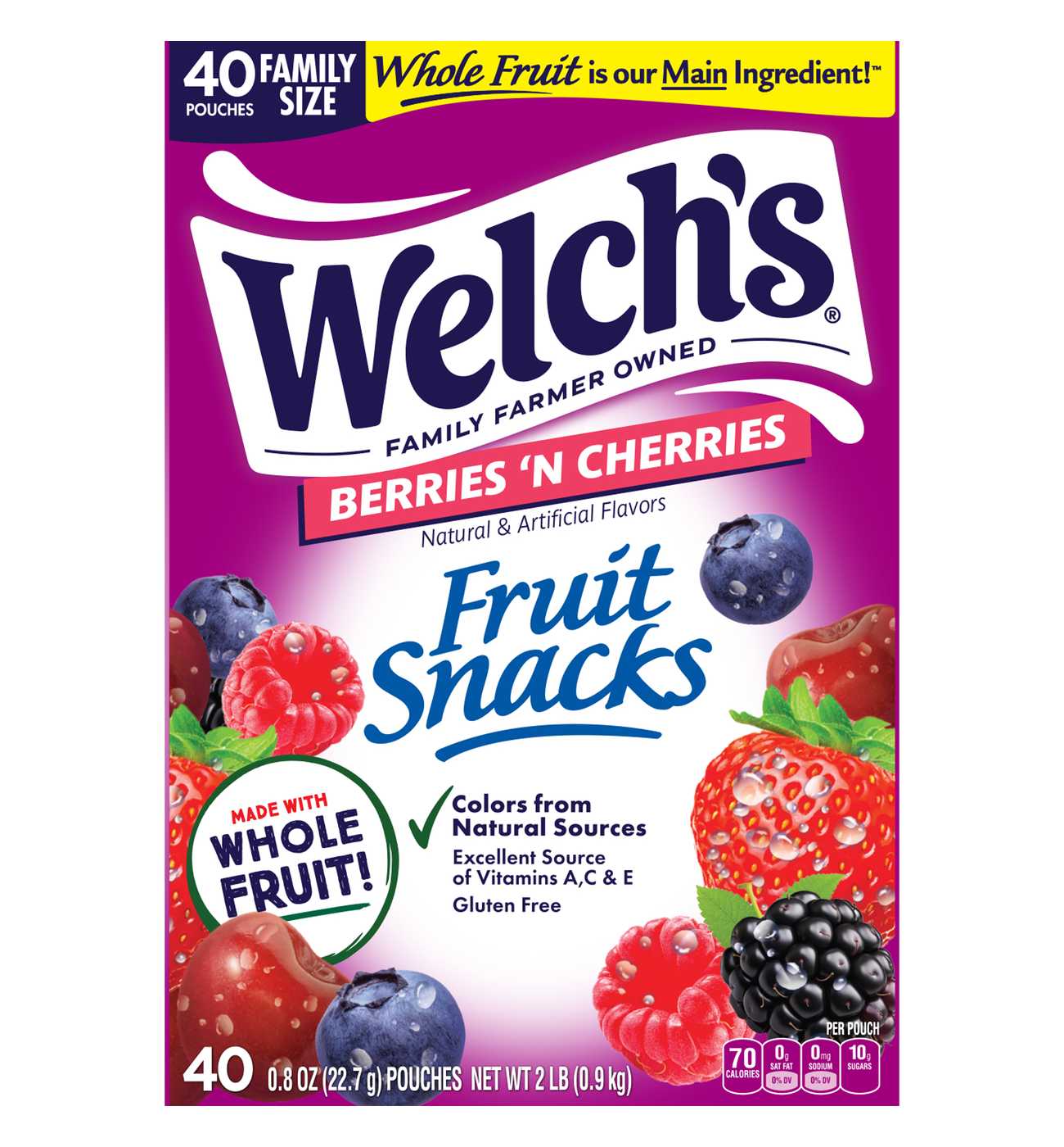 Welch's Berries 'N Cherries Fruit Snacks - Family Size; image 1 of 3