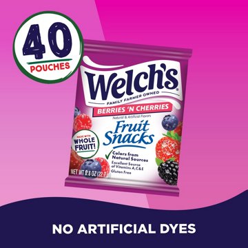 Welch's Berries 'N Cherries Fruit Snacks - Family Size, 40 ct