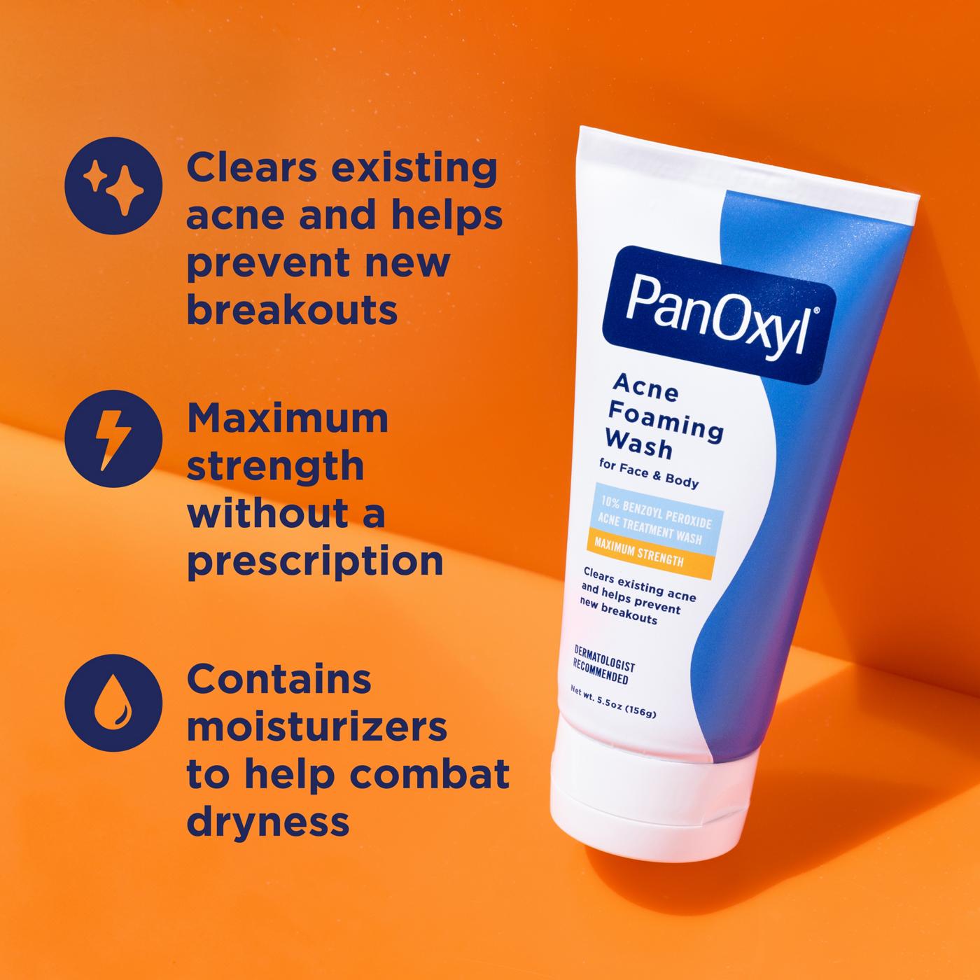 PanOxyl Face & Body Maximum Strength Acne Foaming Wash; image 9 of 10