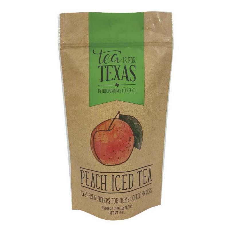 Independence Coffee Tea is for Texas Peach Iced Tea Filter Packs, 4 oz