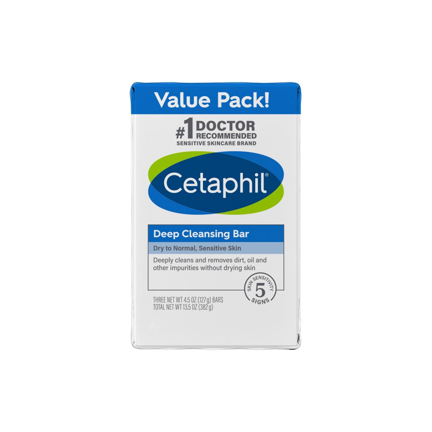 Cetaphil Deep Cleansing Bar 3 pk; image 1 of 7