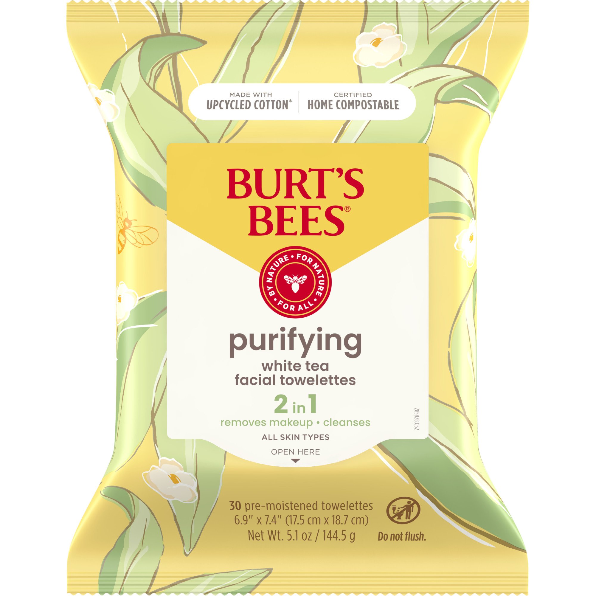 Burt's Bees Facial Cleansing Towelettes With White Tea Extract Shop