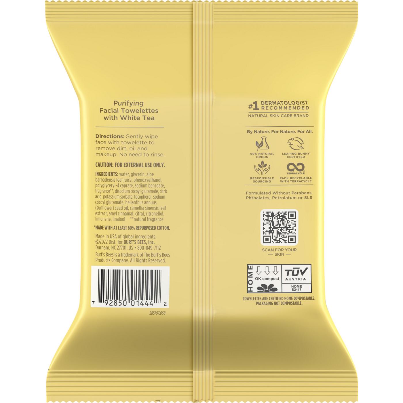 Burt's Bees Purifying Facial Towelettes - White Tea; image 7 of 12