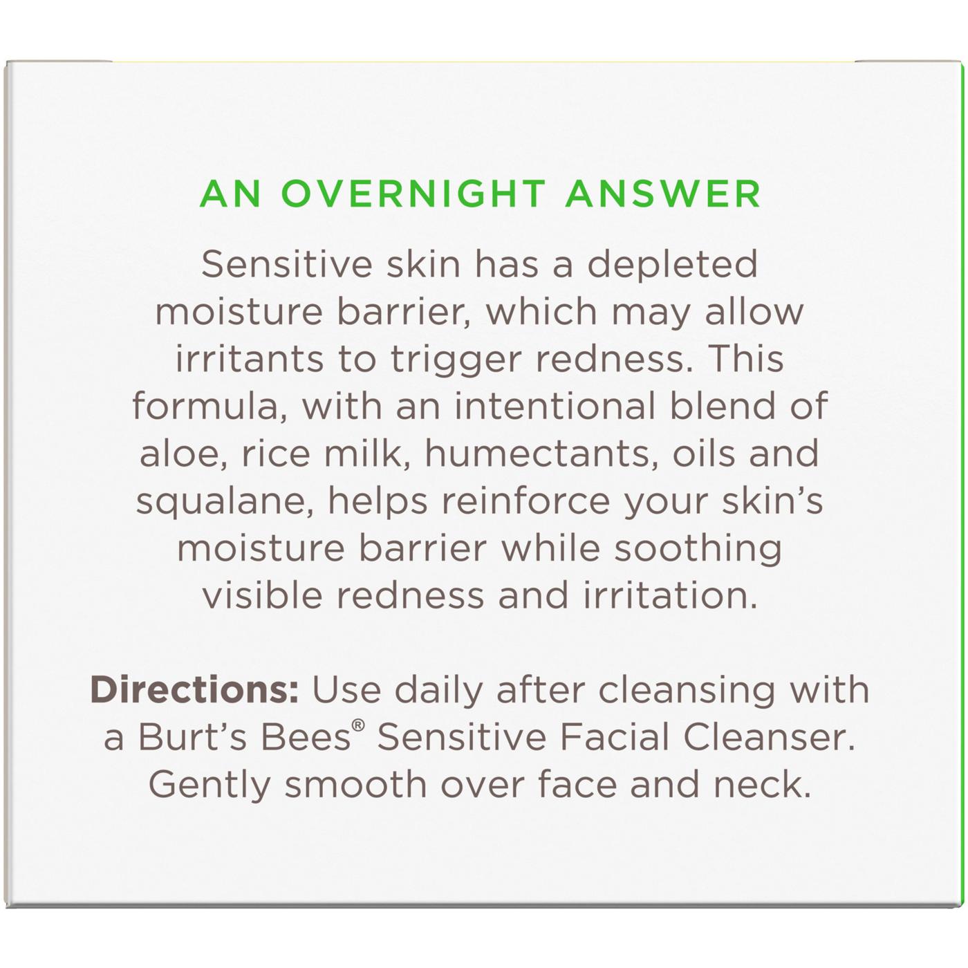 Burt's Bees Sensitive Calming Night Cream; image 4 of 13