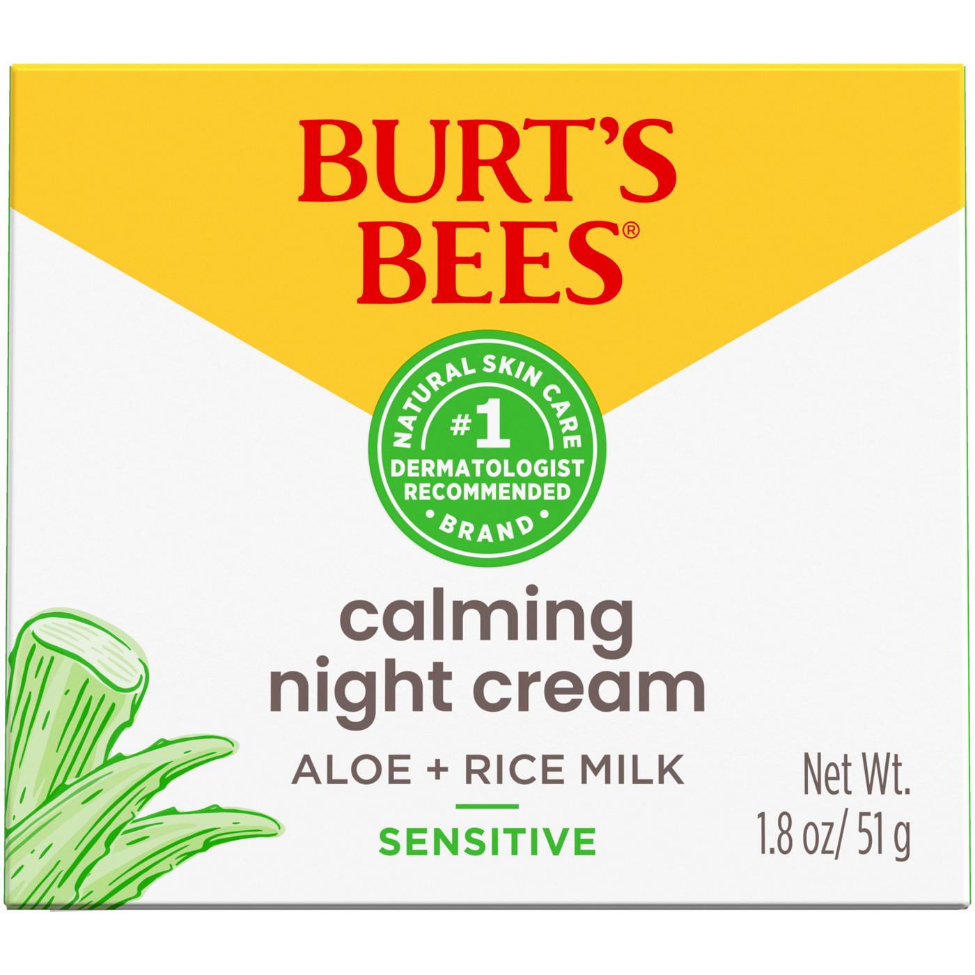 Burt's Bees Sensitive Calming Night Cream; image 1 of 13