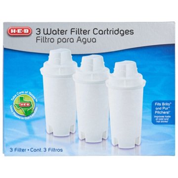 H-E-B Replacement Water Filter Pitcher Cartridges, 3 ct
