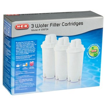 H-E-B Replacement Water Filter Pitcher Cartridges, 3 ct