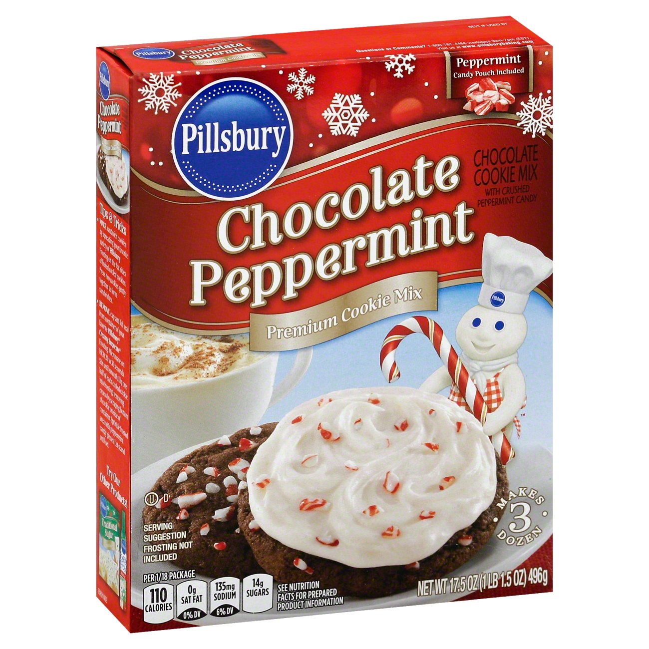 Pillsbury Chocolate Peppermint Cookie Mix - Shop Baking Mixes at H-E-B