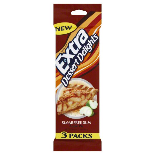 Extra Dessert Delights Sugar Free Apple Pie Gum Shop Candy at HEB