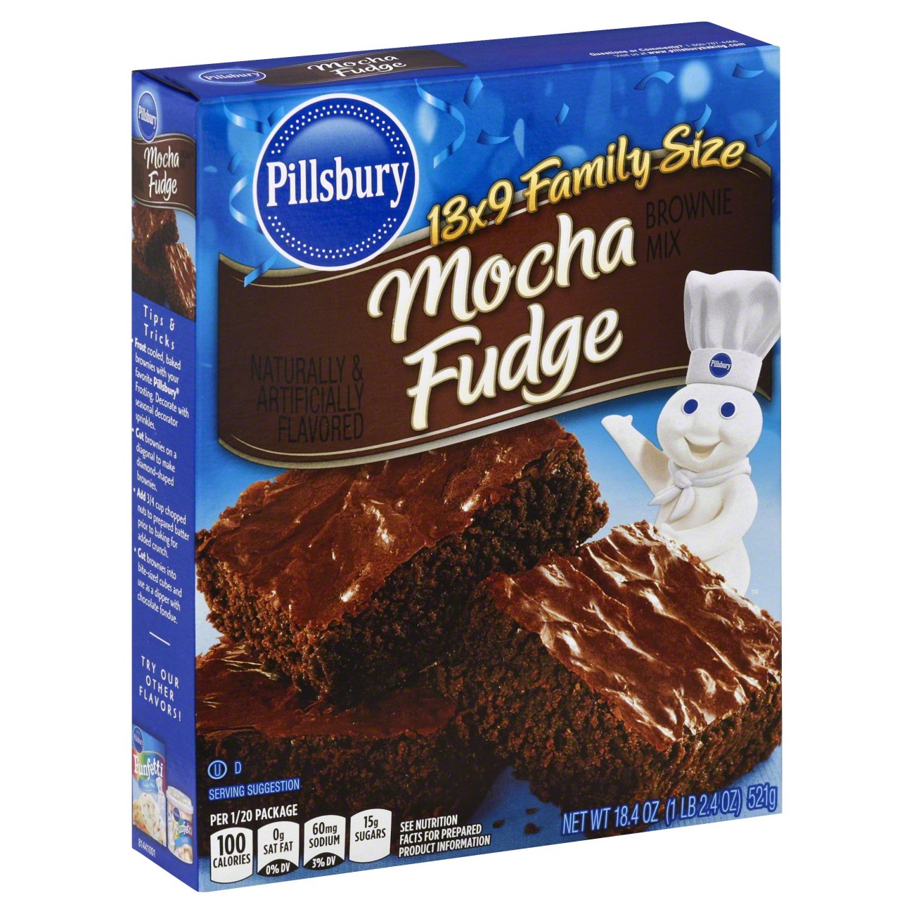 Pillsbury Mocha Fudge Brownie Mix Family Size Shop Baking Mixes at HEB
